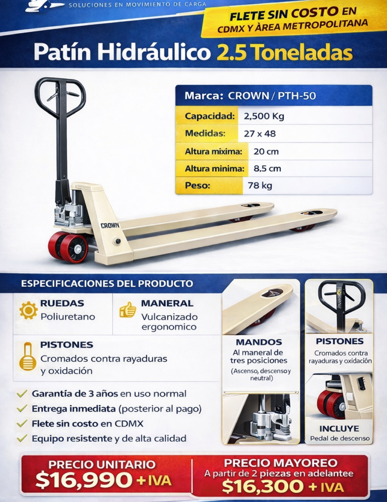 patines hidraulicos crown